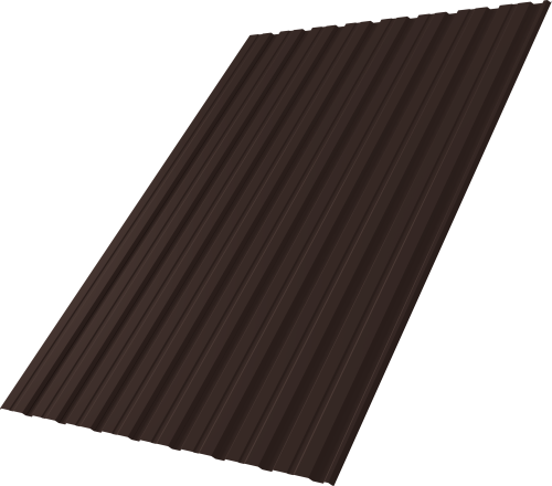 Профнастил С10R 0,4 ПЭ матовый с пленкой RAL 8017 шоколад | Металлобаза Волхонка