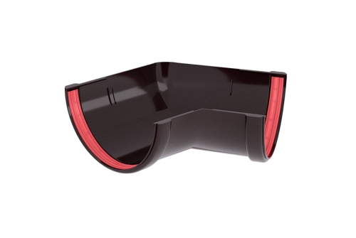 Угол желоба 135 град.Классика 120 ПВХ Grand Line коричневый (RR 32) | Металлобаза Волхонка