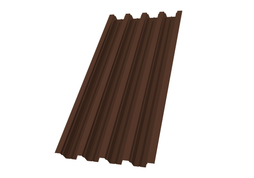 Профнастил Н75R 0,7 ПЭ RAL 8017 шоколад | Металлобаза Волхонка