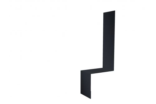 Планка примыкание боковое фальц 0,45 PE с пленкой RAL 7024 мокрый асфальт | Металлобаза Волхонка