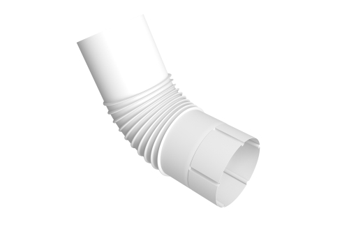 Колено трубы Vortex Project 146мм RAL 9003 сигнальный белый | Металлобаза Волхонка