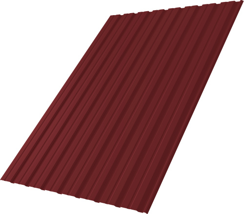 Профнастил С10R 0,5 Сатин RAL 3011 коричнево-красный | Металлобаза Волхонка