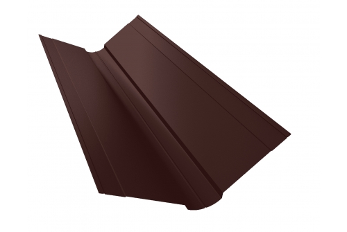 Планка ендовы верхней фигурной 150x150 0,5 GreenCoat Pural BT RR 887 шоколадно-коричневый (RAL 8017 шоколад) | Металлобаза Волхонка