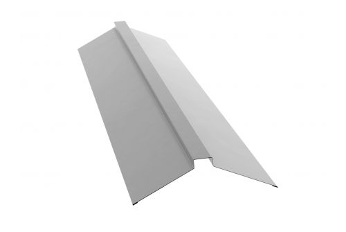 Планка конька плоского 115х30х115 0,5 Satin с пленкой RAL 9003 сигнальный белый | Металлобаза Волхонка
