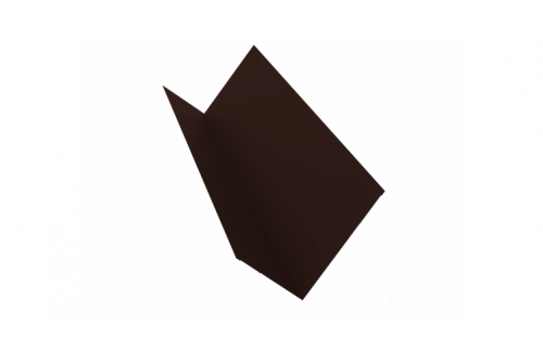 Планка примыкания 150х250 0,45 PE-Double с пленкой RAL 8017 шоколад | Металлобаза Волхонка