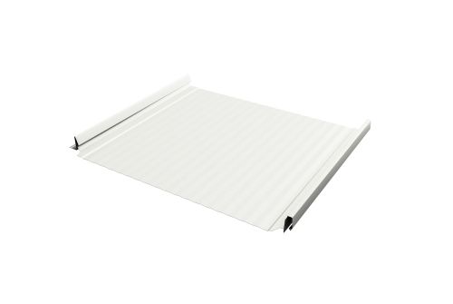 Кликфальц Pro Gofr 0,45 Drap с пленкой на замках RAL 9003 сигнальный белый | Металлобаза Волхонка