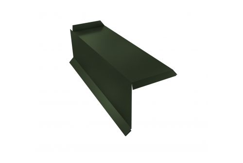 Планка торцевая сегментная 20мм Левая 0,5 Velur RAL 6020 хромовая зелень | Металлобаза Волхонка