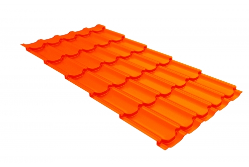 Металлочерепица квинта плюс 0,45 RAL 2004 оранжевый | Металлобаза Волхонка
