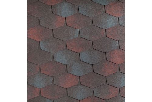 Katepal черепица FORTE 2,5м2 Ямайка (Серо-Красный) | Металлобаза Волхонка