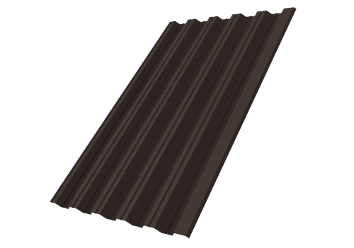 Профнастил НС35R 0,5 Атлас RR 32 темно-коричневый | Металлобаза Волхонка