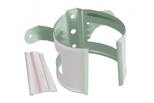 Кронштейн трубы на дерево Optima 90мм RAL 9003 | Металлобаза Волхонка