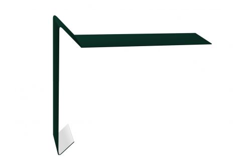 Планка ветровая для мягкой кровли 100х20х100 0,4 PE с пленкой RAL 6005 зеленый мох | Металлобаза Волхонка