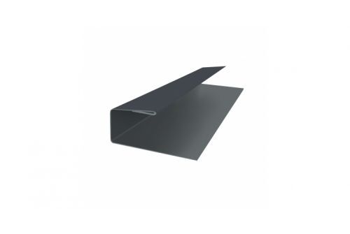 J-Профиль 18мм 0,5 Satin с пленкой RAL 7024 мокрый асфальт | Металлобаза Волхонка