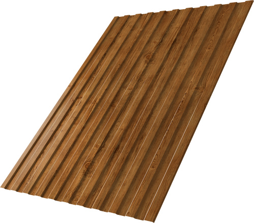 Профнастил С8A в02 0,45 Принт Элит Золотой дуб TwinColor | Металлобаза Волхонка