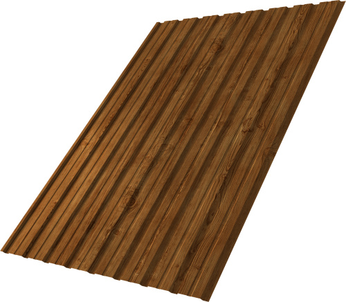 Профнастил С10B 0,45 Принт Элит двухсторонний Золотой дуб | Металлобаза Волхонка