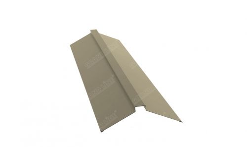 Планка конька плоского 150х40х150 0,45 PE с пленкой RAL 1015 светлая слоновая кость | Металлобаза Волхонка