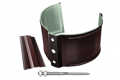 Кронштейн трубы на кирпич Optima 90мм RAL 8017 шоколад | Металлобаза Волхонка