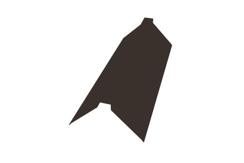 Планка конька плоского 175х50х175 0,45 PE с пленкой RR 32 темно-коричневый | Металлобаза Волхонка