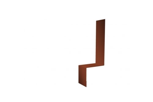 Планка примыкание боковое фальц 0,45 Drap ST RAL 8004 терракота | Металлобаза Волхонка