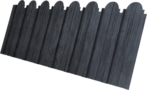 Профнастил C10A фигурный 0,45 Принт Премиум Серое дерево TwinColor | Металлобаза Волхонка