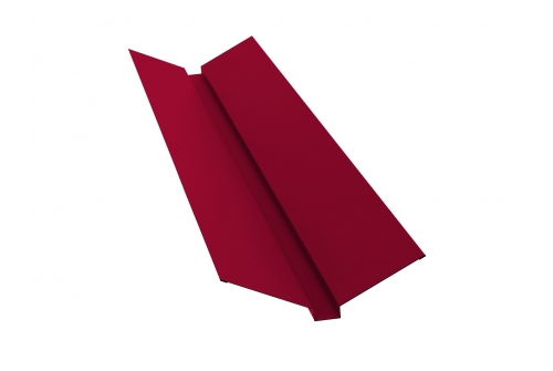 Планка ендовы верхней 115х30х115 0,45 PE с пленкой RAL 3003 рубиново-красный | Металлобаза Волхонка