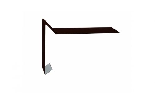 Планка ветровая для мягкой кровли 100х20х70 0,45 Drap RR 32 темно-коричневый | Металлобаза Волхонка