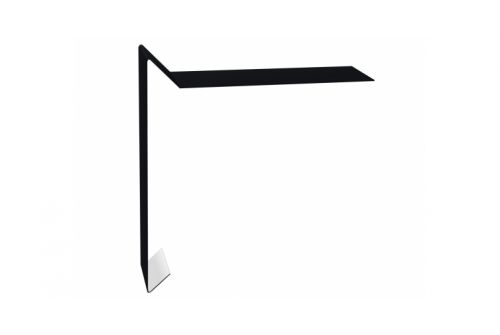 Планка ветровая для мягкой кровли 130х25х100 0,45 Drap RAL 9005 черный | Металлобаза Волхонка