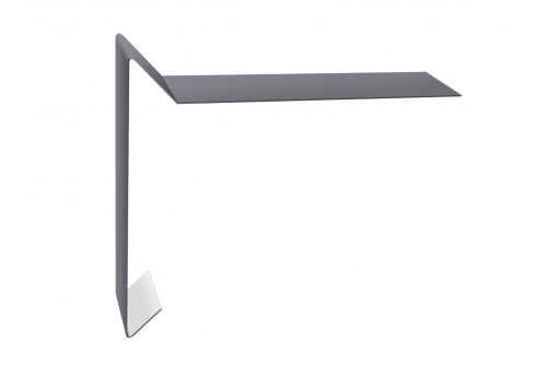 Планка ветровая для мягкой кровли 100х20х100 0,45 Drap RAL 7004 сигнальный серый | Металлобаза Волхонка