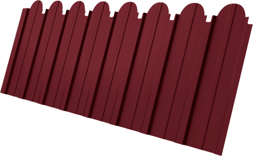 Профнастил C10A фигурный 0,4 ПЭ RAL 3005 красное вино | Металлобаза Волхонка