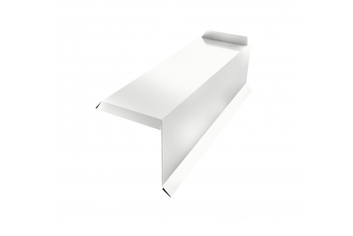 Планка торцевая сегментная 20мм Правая 0,45 PE с пленкой RAL 9003 сигнальный белый | Металлобаза Волхонка