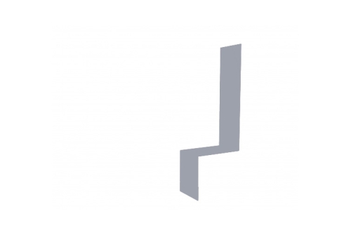 Планка примыкание боковое фальц 0,5 Satin с пленкой RAL 9006 бело-алюминиевый | Металлобаза Волхонка