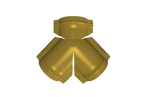 Тройник Y конька полукруглого PE с пленкой RAL 1018 | Металлобаза Волхонка