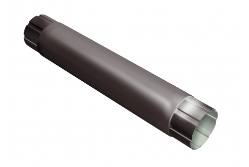 Труба круглая соединительная Optima 90мм 1м RR 32 темно-коричневый | Металлобаза Волхонка