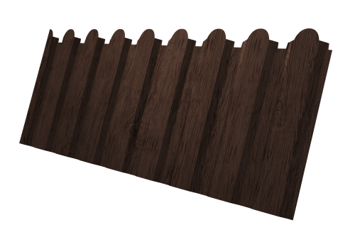 Профнастил С20A фигурный 0,45 Принт Премиум Античный дуб TwinColor | Металлобаза Волхонка