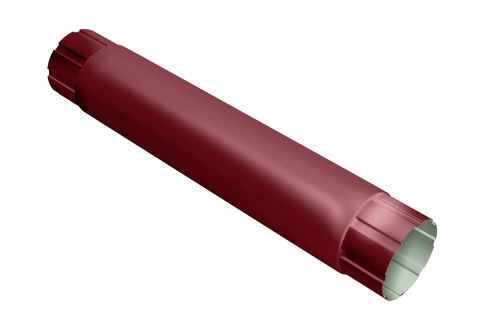 Труба круглая соединительная Optima 90мм 1м RAL 3005 красное вино | Металлобаза Волхонка