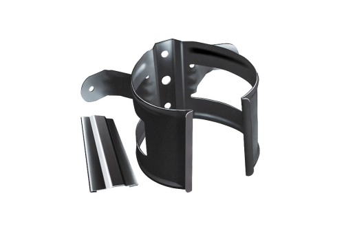 Хомут трубы металлический на дерево GL ПВХ графит (RAL 7024) | Металлобаза Волхонка