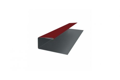 J-Профиль 18мм 0,45 Drap RAL 3005 красное вино | Металлобаза Волхонка