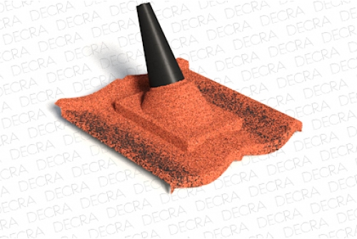 TV проходной элемент AeroDek Tradition античный красный | Металлобаза Волхонка