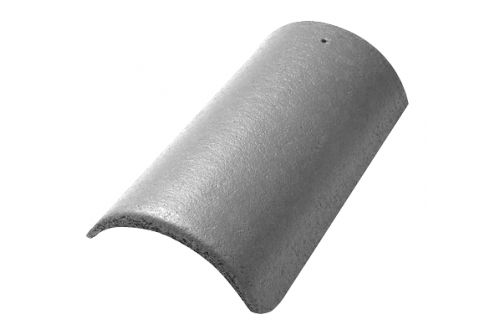 Коньковая черепица с зажимом Braas серый | Металлобаза Волхонка