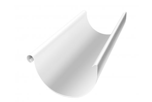 Желоб полукруглый Grand Line 150 мм 3 м RAL 9003 сигнальный белый | Металлобаза Волхонка