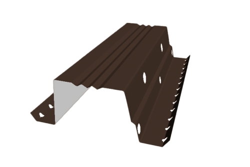 Вентилируемый прогон опорный фальц PRO 0,45 PE RAL 8017 шоколад (0,43 м) | Металлобаза Волхонка