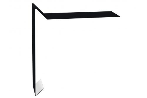 Планка ветровая для мягкой кровли 130х25х100 0,5 Quarzit lite с пленкой RAL 9005 черный | Металлобаза Волхонка