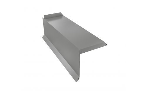 Планка торцевая сегментная 30мм Левая 0,5 Satin с пленкой RAL 9006 бело-алюминиевый | Металлобаза Волхонка